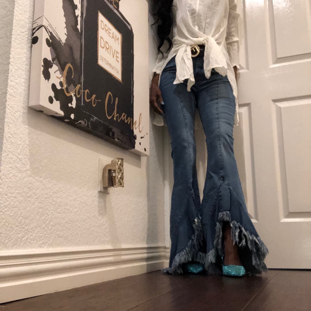 EUC L&B High-Low Fringe Bell Bottoms 20